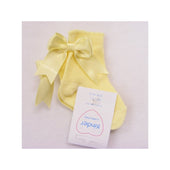 Boutique Baby Girl Lemon Yellow Back Bow Socks
